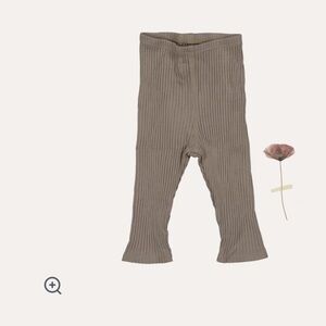 Cozy mocha Ribbed Kids Leggings by lovely Littles